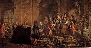 Louis XIV s Louis XIV. empfangt den Dogen von Genua in Versailles oil
